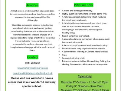 Image of Open Days for Children starting September 2027