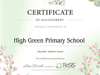 Image of GOLD Rewilding Certificate of Achievement.