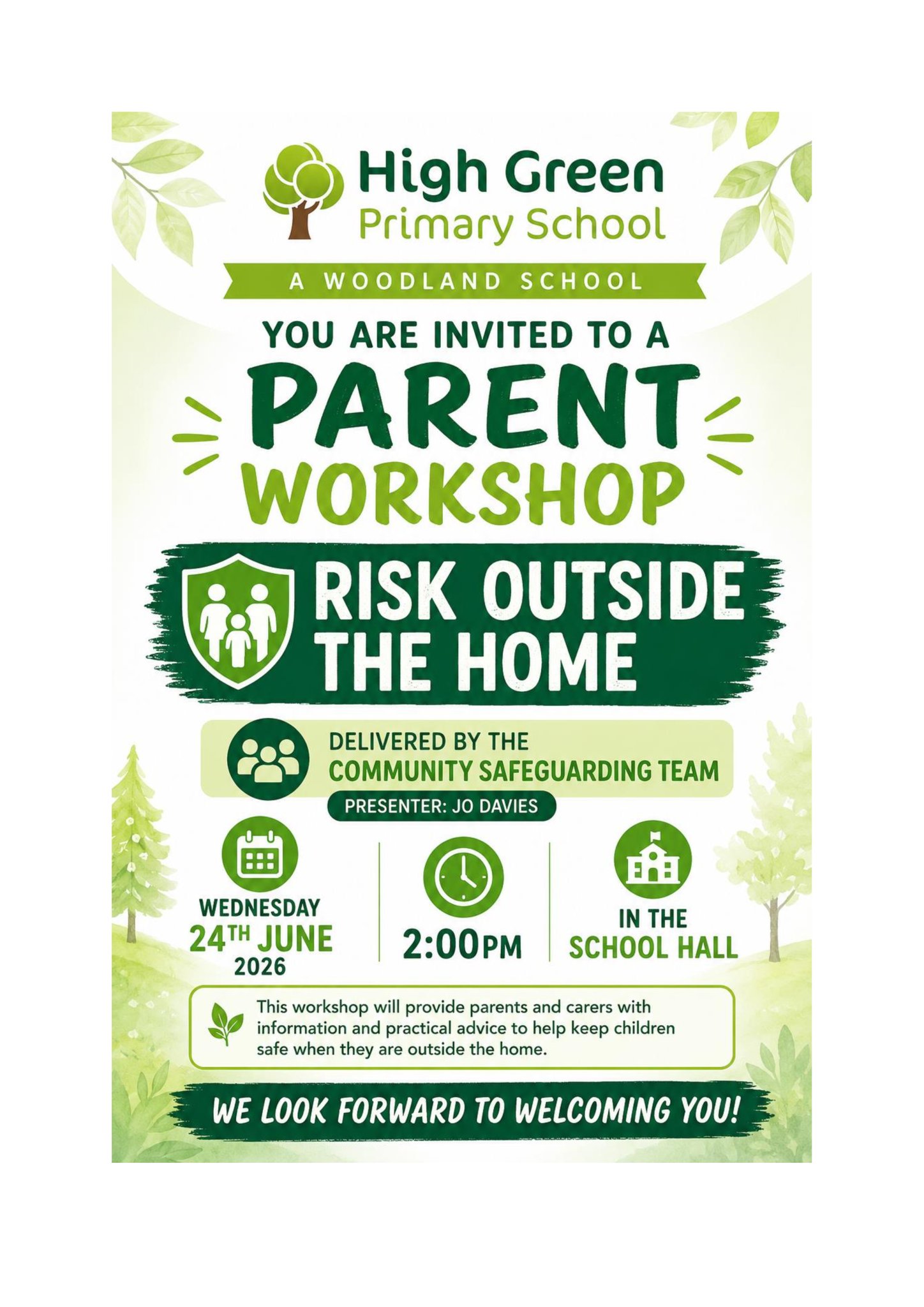 Image of Parent Workshop : Risk Outside the Home