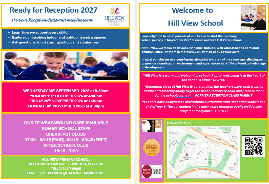 Image of Ready for Reception 2027 - visit our Reception Class and meet the team