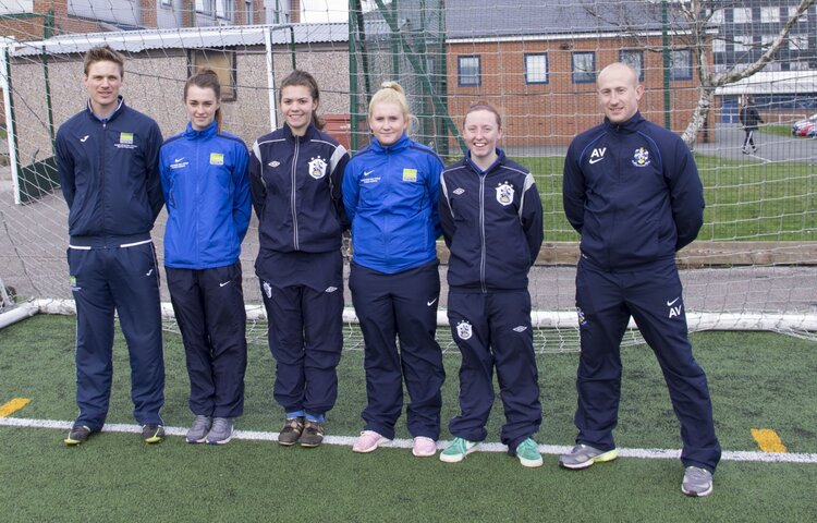 Image of Huddersfield New College’s Girl’s Football Academy to team up with Huddersfield Town’s Ladies Football Club.