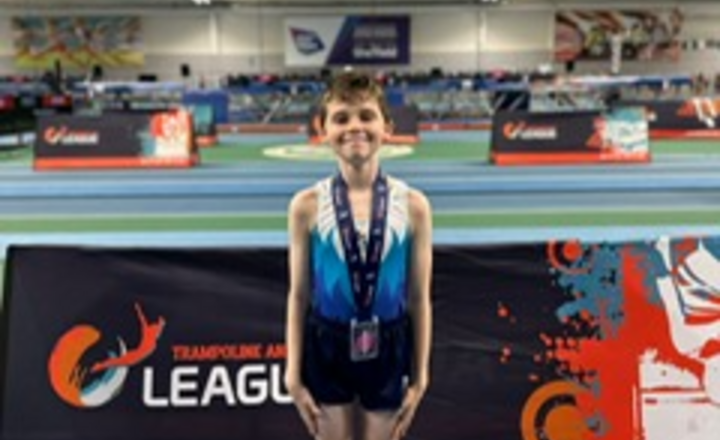 Image of Dylan - silver medalist in National League Trampolining Championships