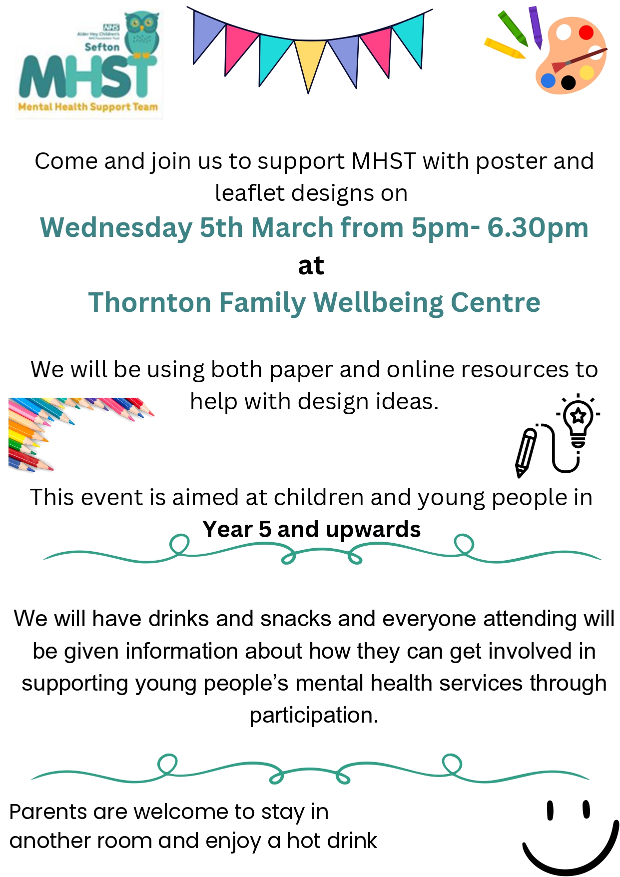 Image of MHST with poster and leaflet designs