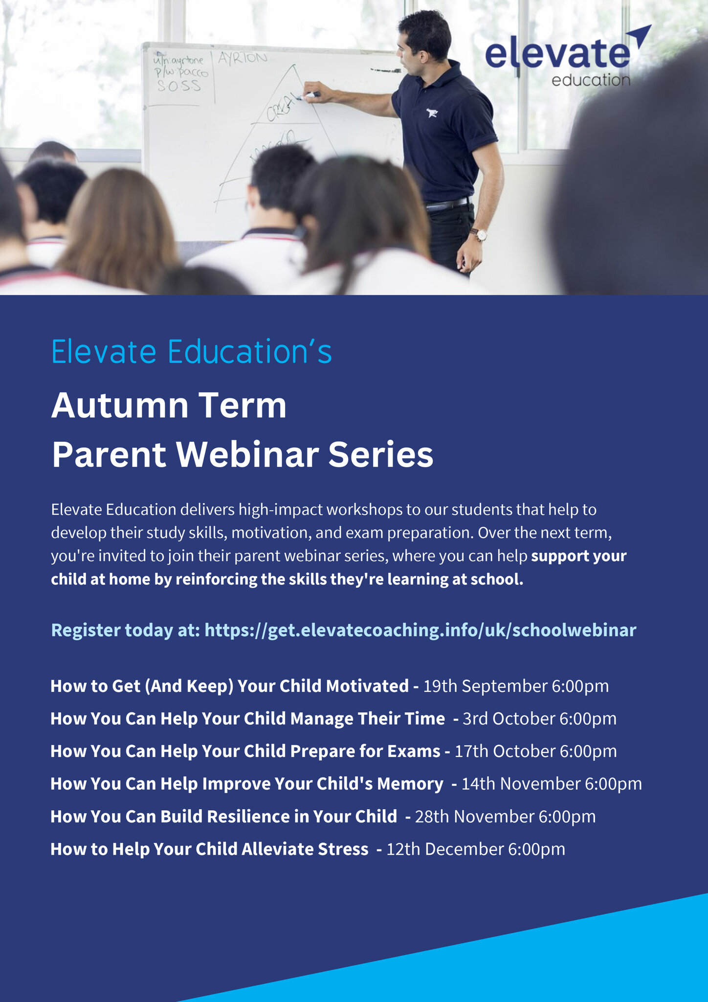 Image of Y11 Parent Webinar: How You Can Help Your Child Manage Their Time - 3rd October 6:00pm 