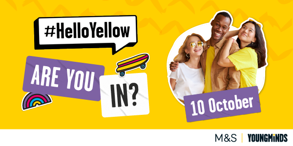 Image of World Mental Health Day #HelloYellow on October 10th 