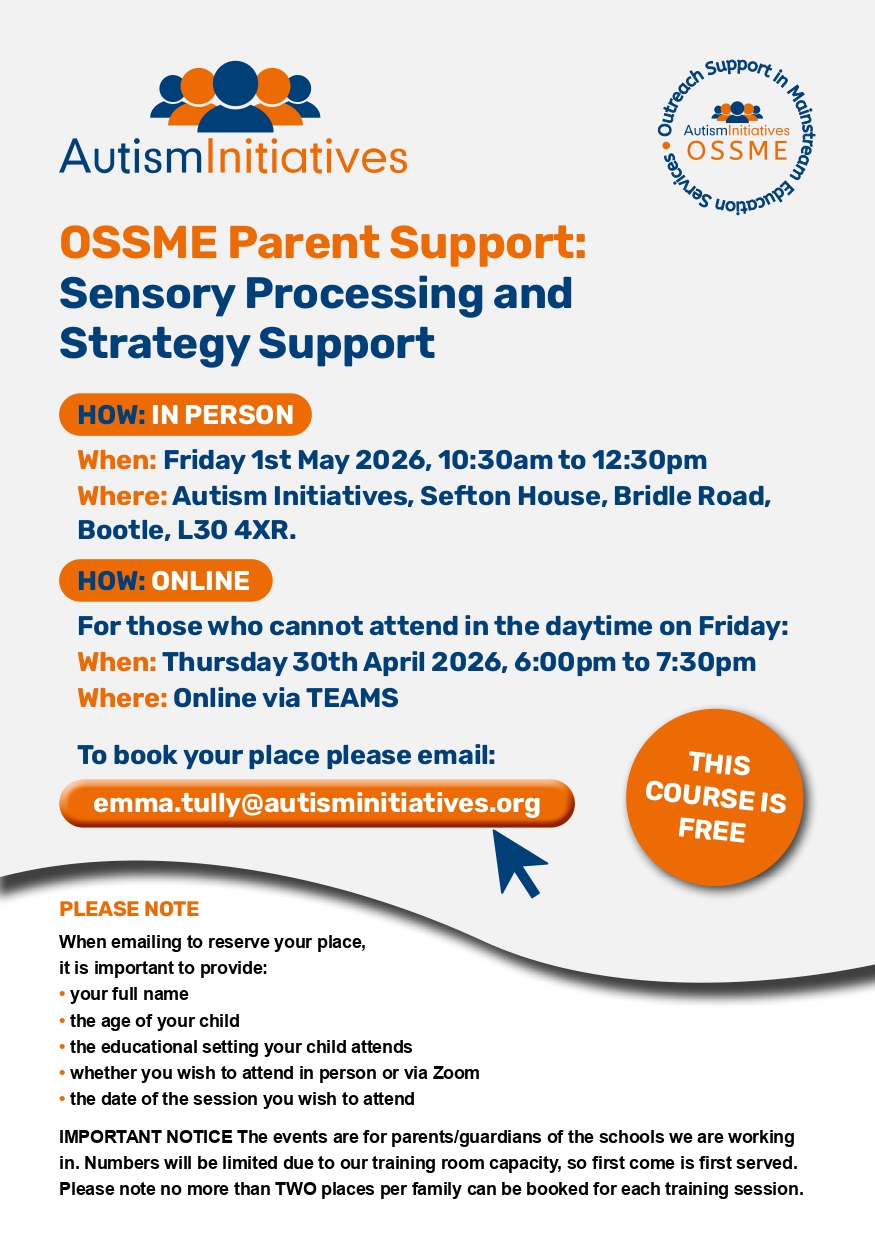 Image of OSSME Parent Support: Sensory Processing and Strategy Support