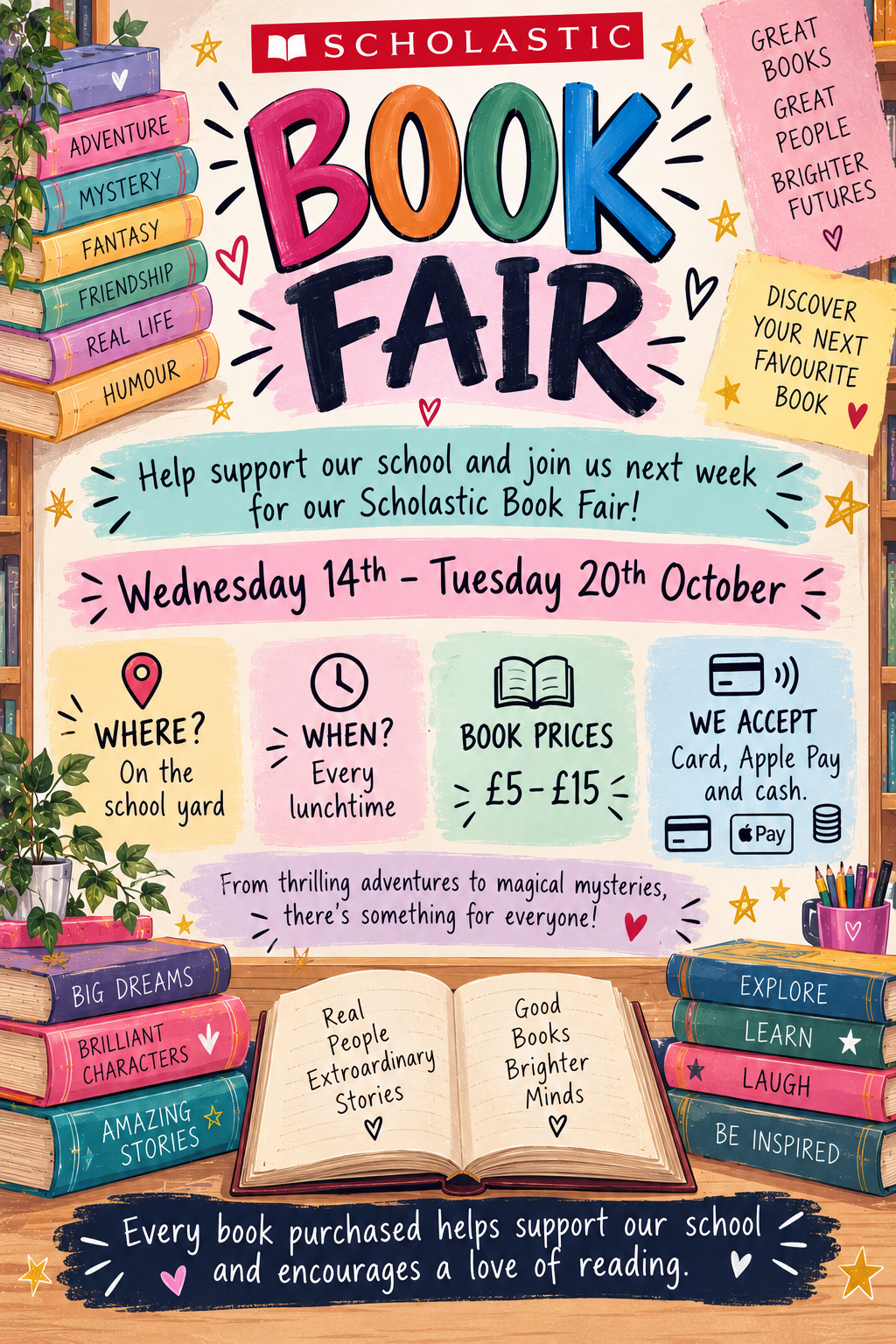Image of Scholastic Book Fair - Wednesday 14th β Tuesday 20th October