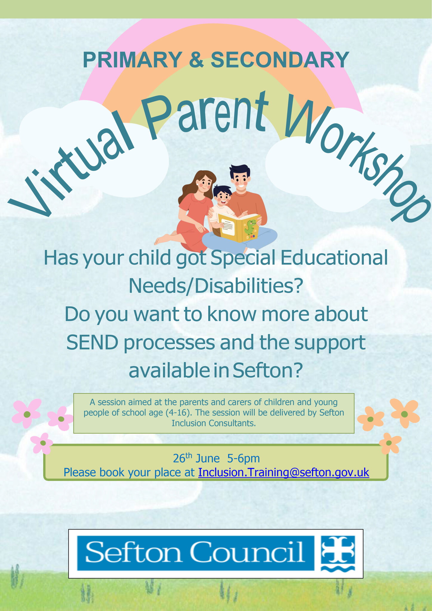 Image of Primary & Secondary Virtual Parent Workshop