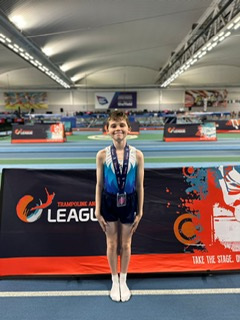 Image of Dylan - silver medalist in National League Trampolining Championships