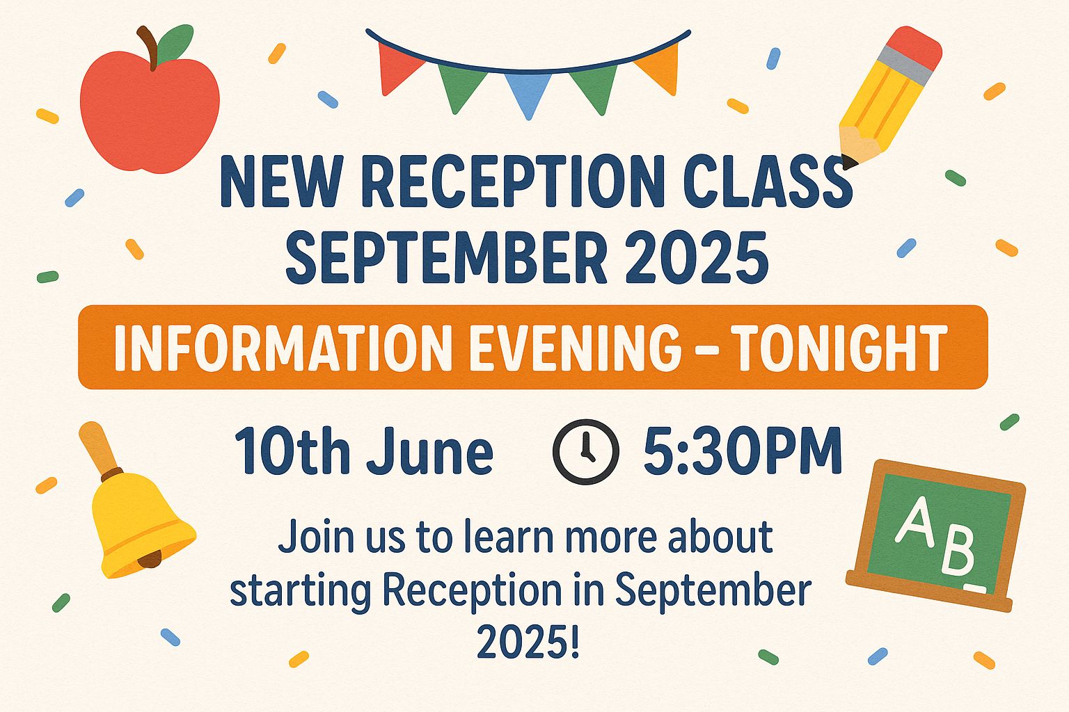 Image of New reception 2025 class information evening