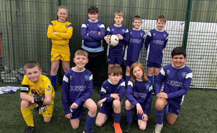 Holy Family pupils taking part in a football event ran by Darlington School Sport Partnership