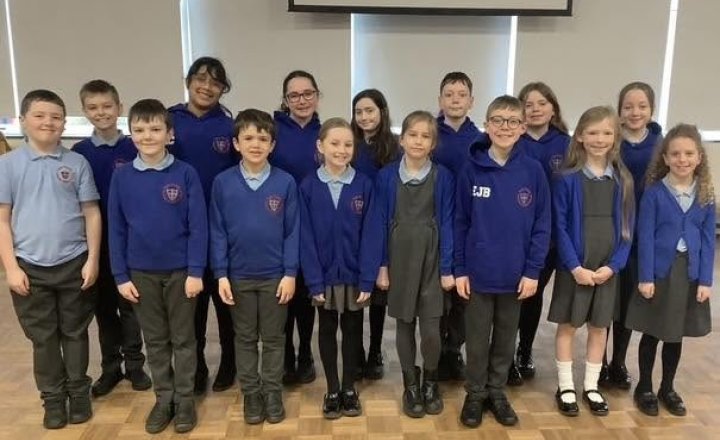 Holy Family, Choir pupils after their fantastic performance at the Carmel Festival of Choirs