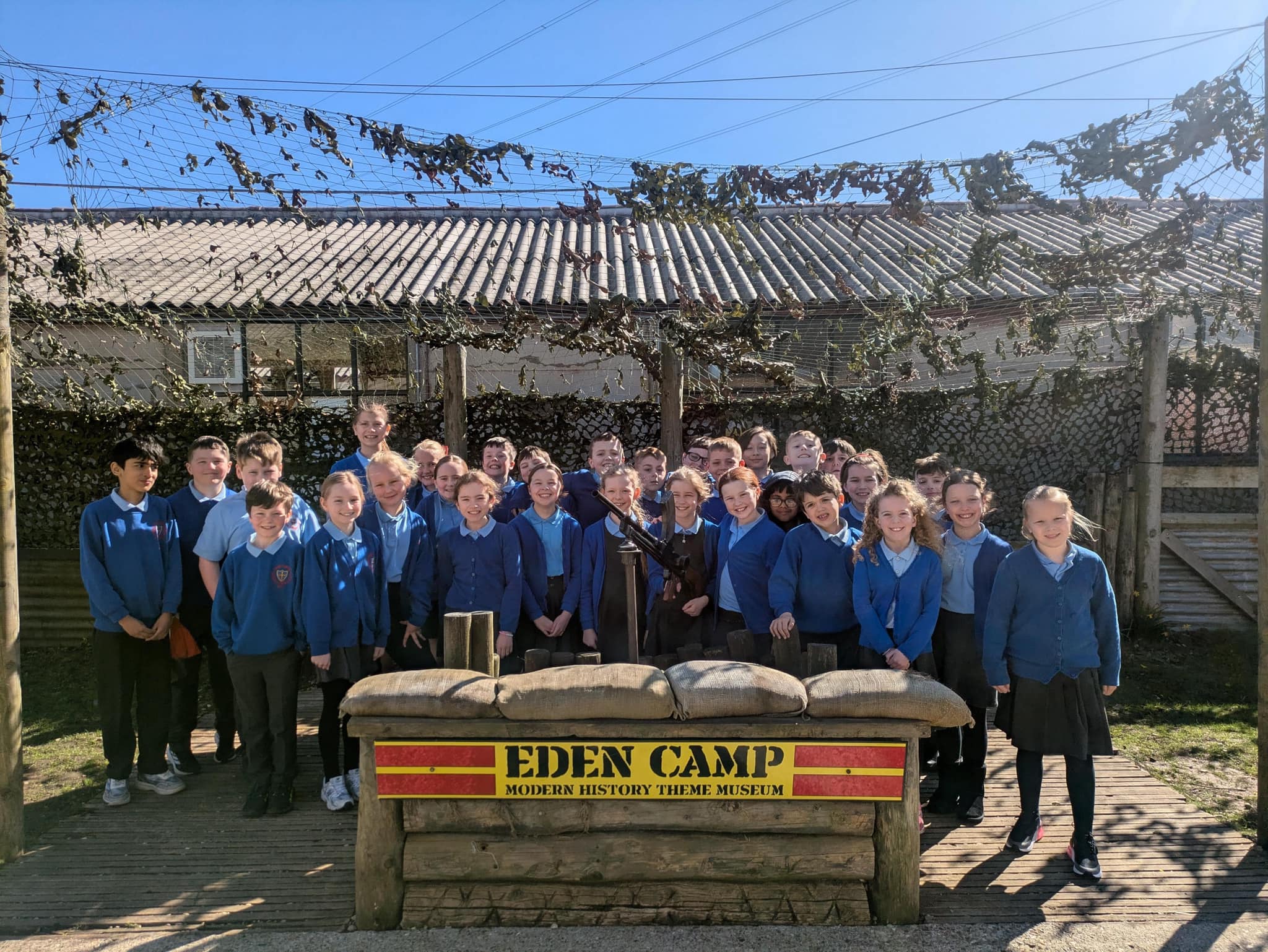 Holy Family Year 5 pupils at Eden Camp Modern History Museum