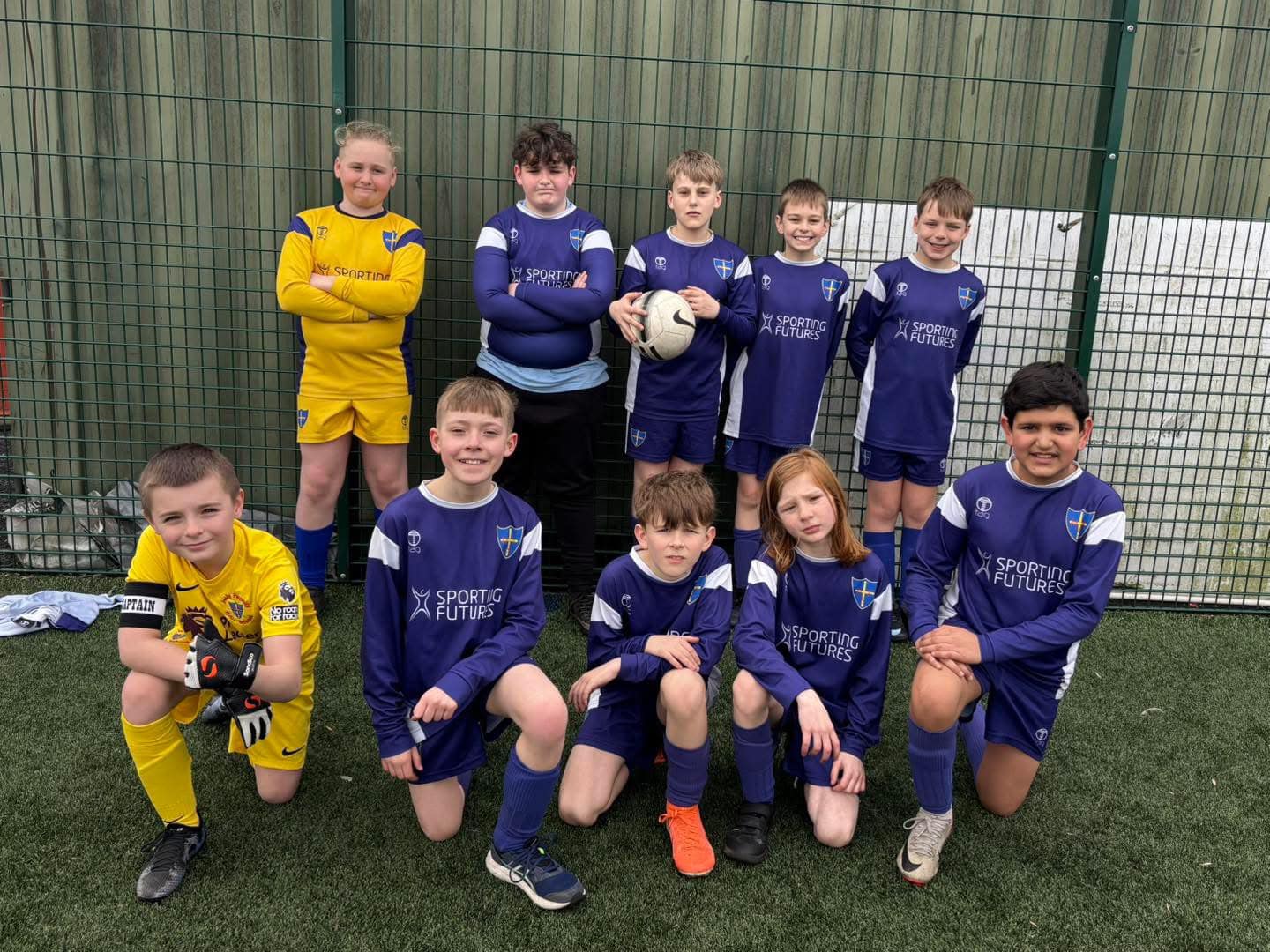 Holy Family pupils taking part in a football event ran by Darlington School Sport Partnership