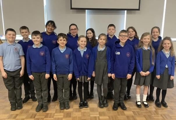 Holy Family, Choir pupils after their fantastic performance at the Carmel Festival of Choirs