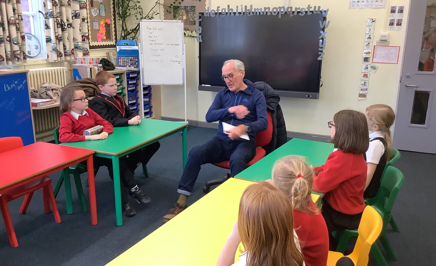 Image of School Council’s first visit with Barry from Dementia Caring