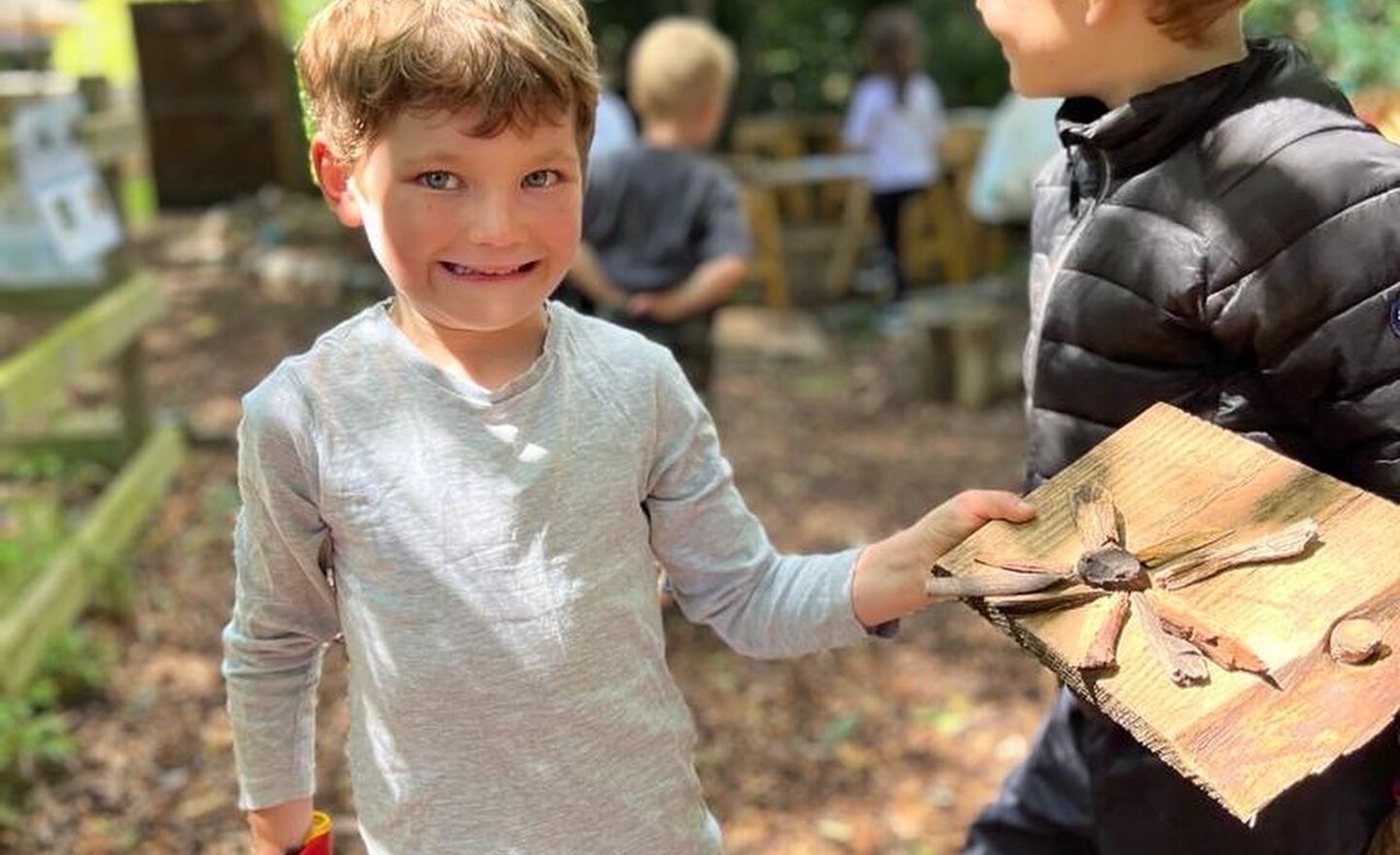 Image of Outdoor learning fun today 