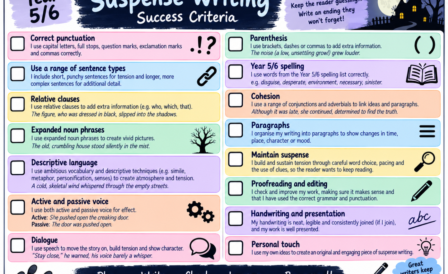 Image of Suspense writing