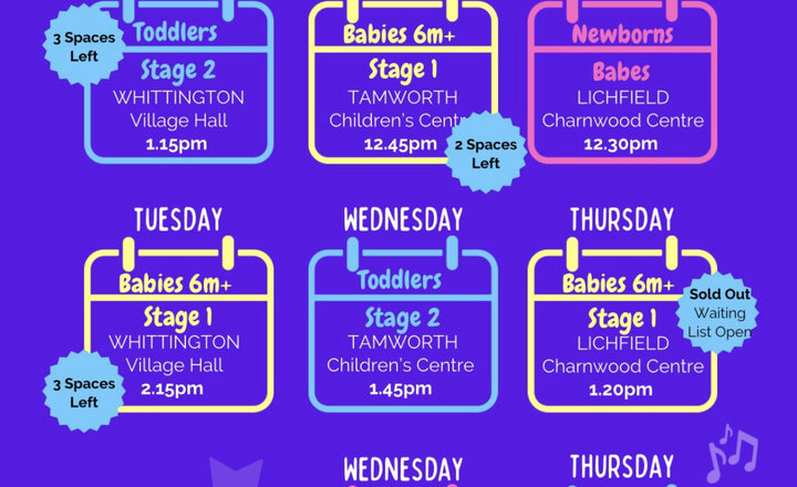 Image of Tamworth Baby and Toddler classes