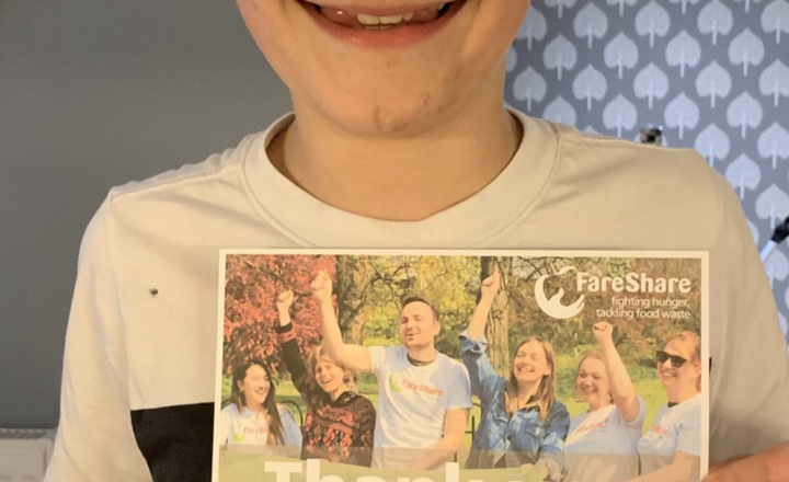 Image of Amazing Achievement- Oliver’s fundraiser for Fairshare