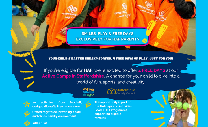 Image of Free Days HAF Progressive Active Camps Easter Camps Easter Half Term