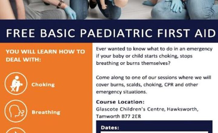 Image of Free Paediatric First Aid at Glascote Children's Centre, Tamworth