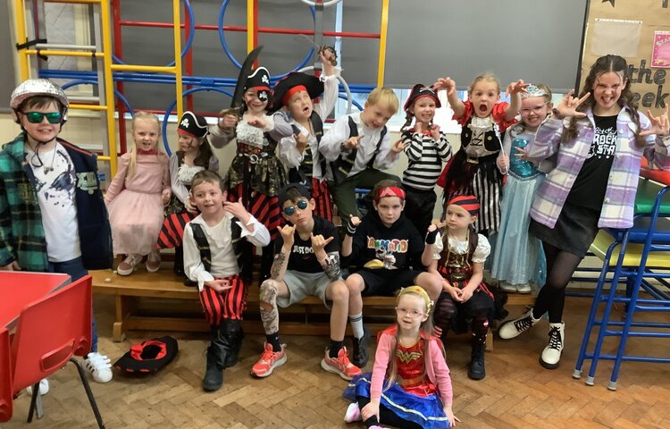 Image of Rockstar, pirate and superhero