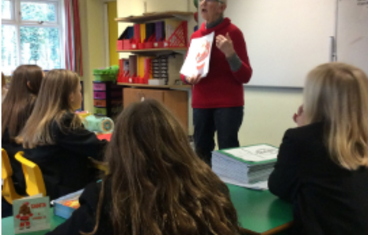 Image of Pere Noel visit from Mrs Billingham