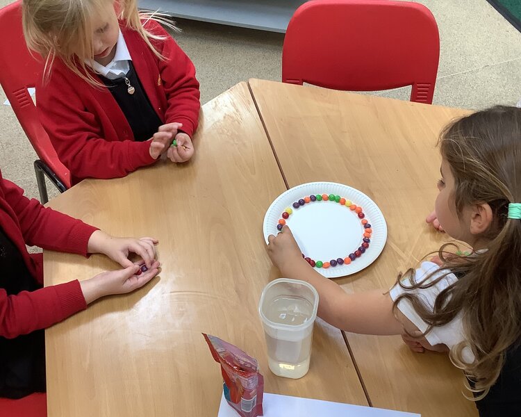Image of Class 1 Skittles experiment - 16/09/25