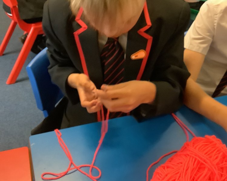 Image of Class 3 are knitting!