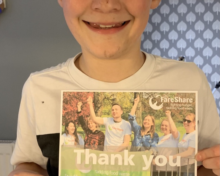 Image of Amazing Achievement- Oliver’s fundraiser for Fairshare