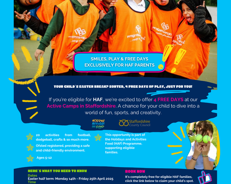 Image of Free Days HAF Progressive Active Camps Easter Camps Easter Half Term