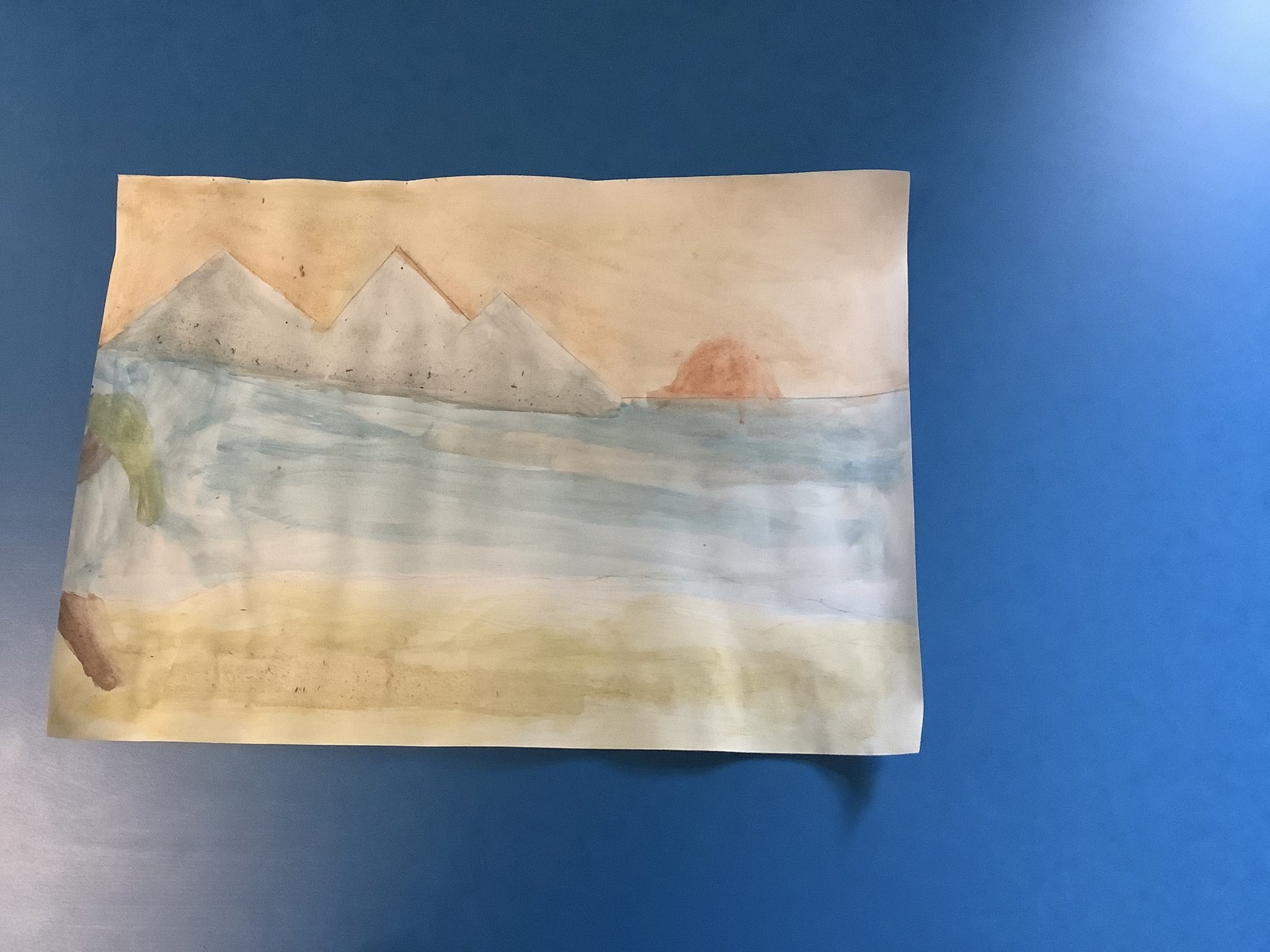 Image of Class 3 ocean watercolour paintings