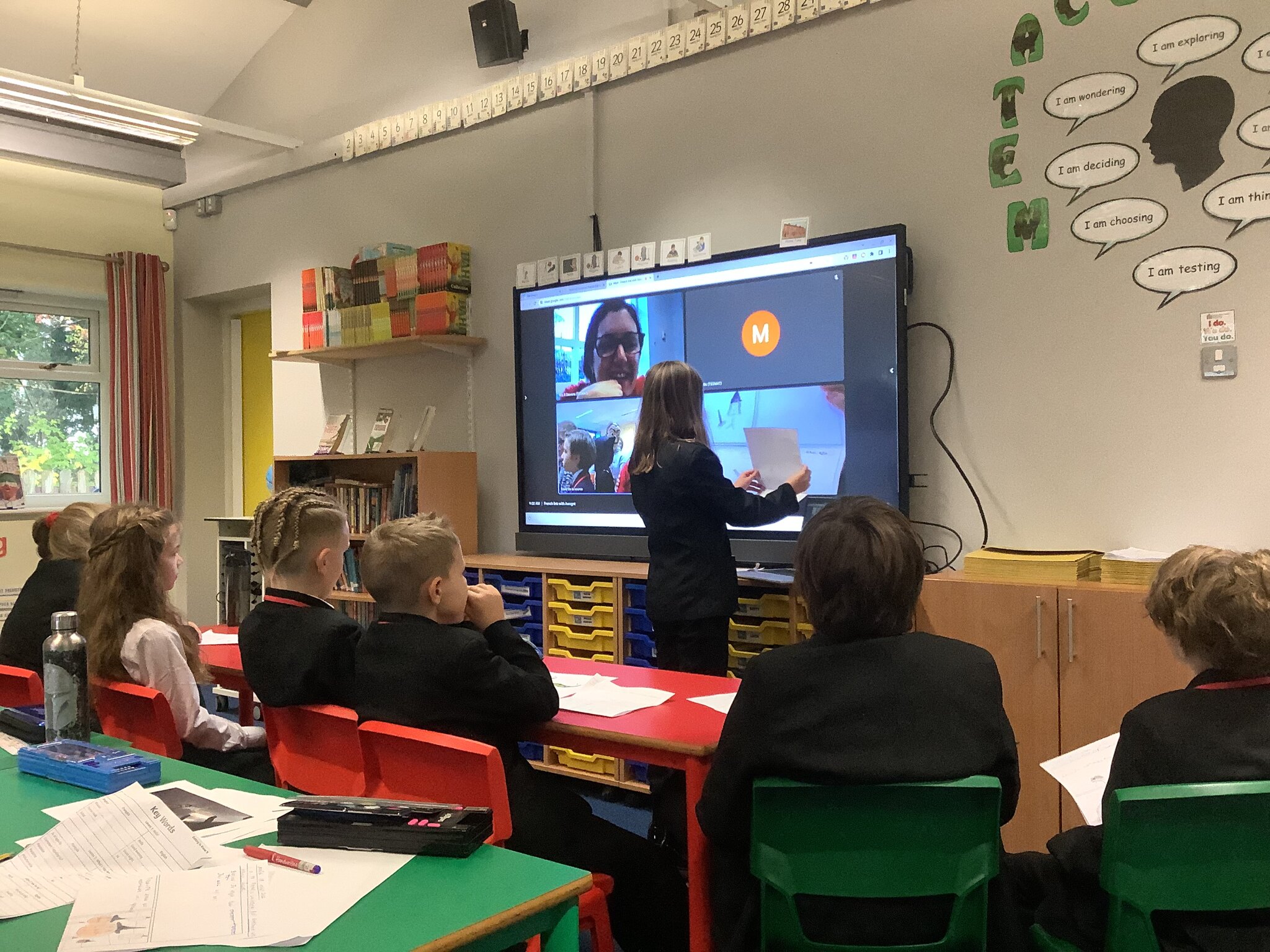 Image of French Connections-our Google Meeting with our twinned school in Awoingt