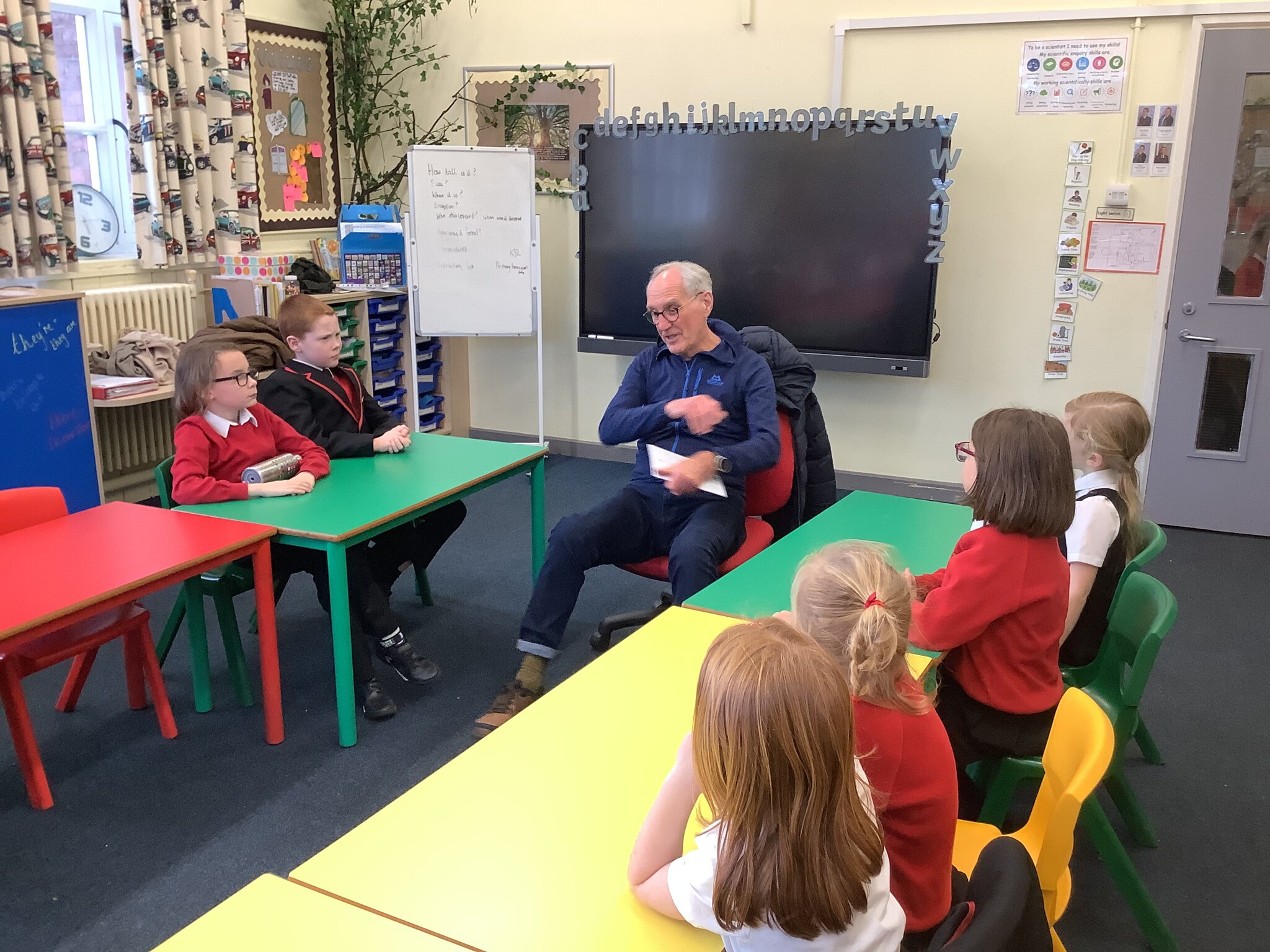 Image of School Council’s first visit with Barry from Dementia Caring