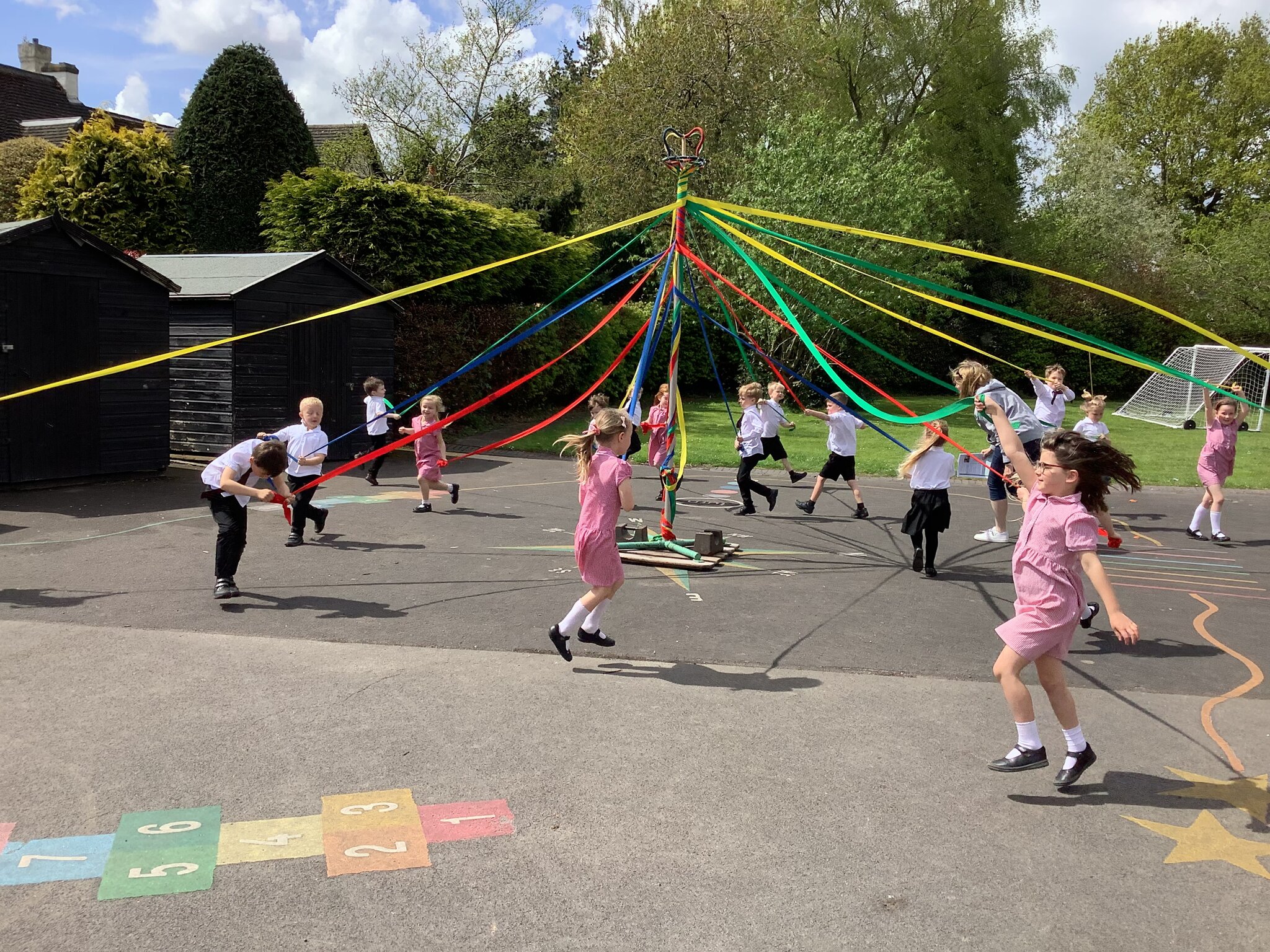 Image of Maypole practising has started in class 1