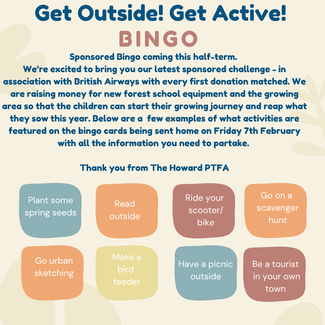 Image of Get Outside ! Get Active! Bingo
