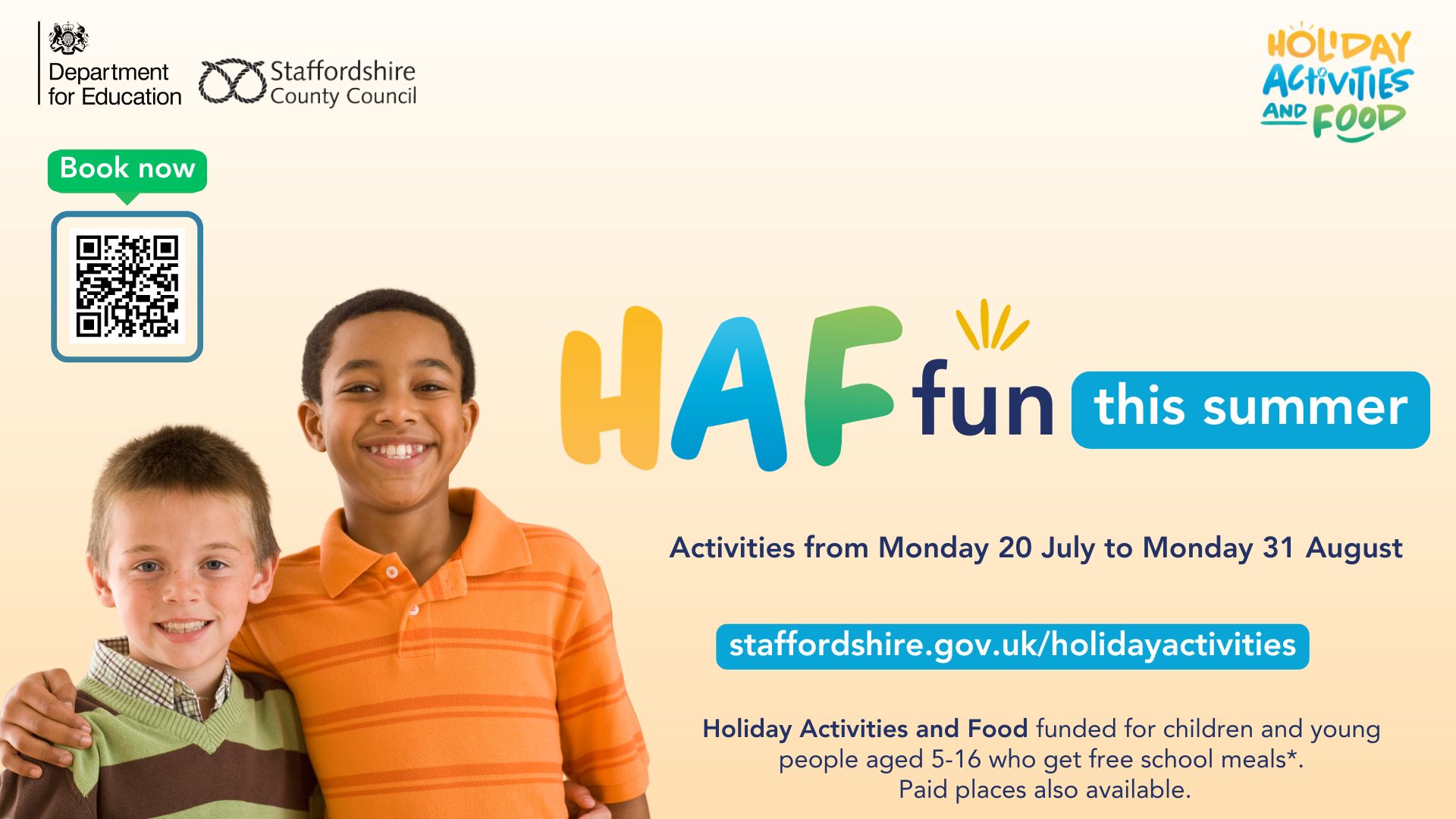 Image of HAF Programme for the summer holidays