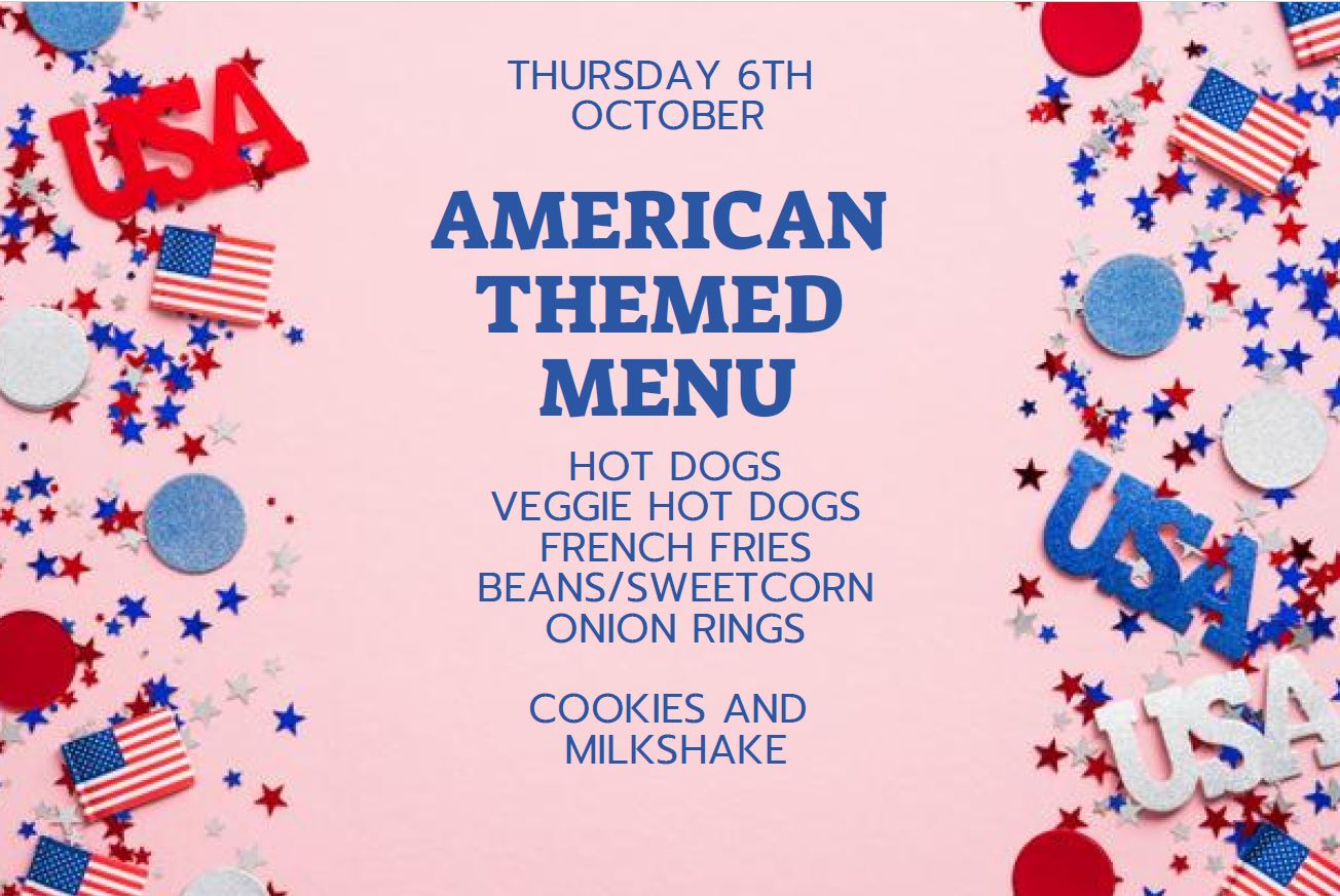 Image of American Themed Menu