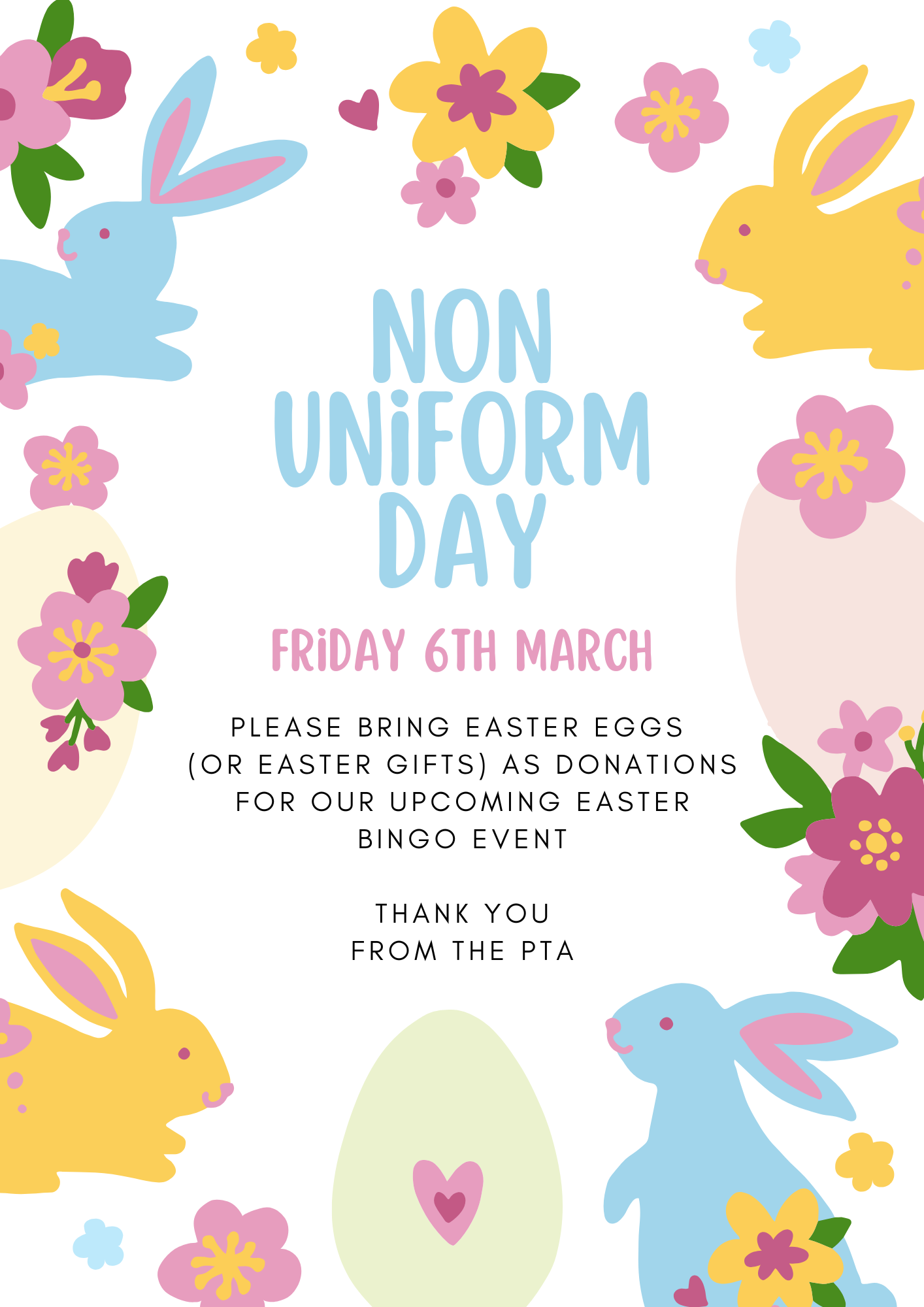 Image of Easter Egg Non Uniform Day !