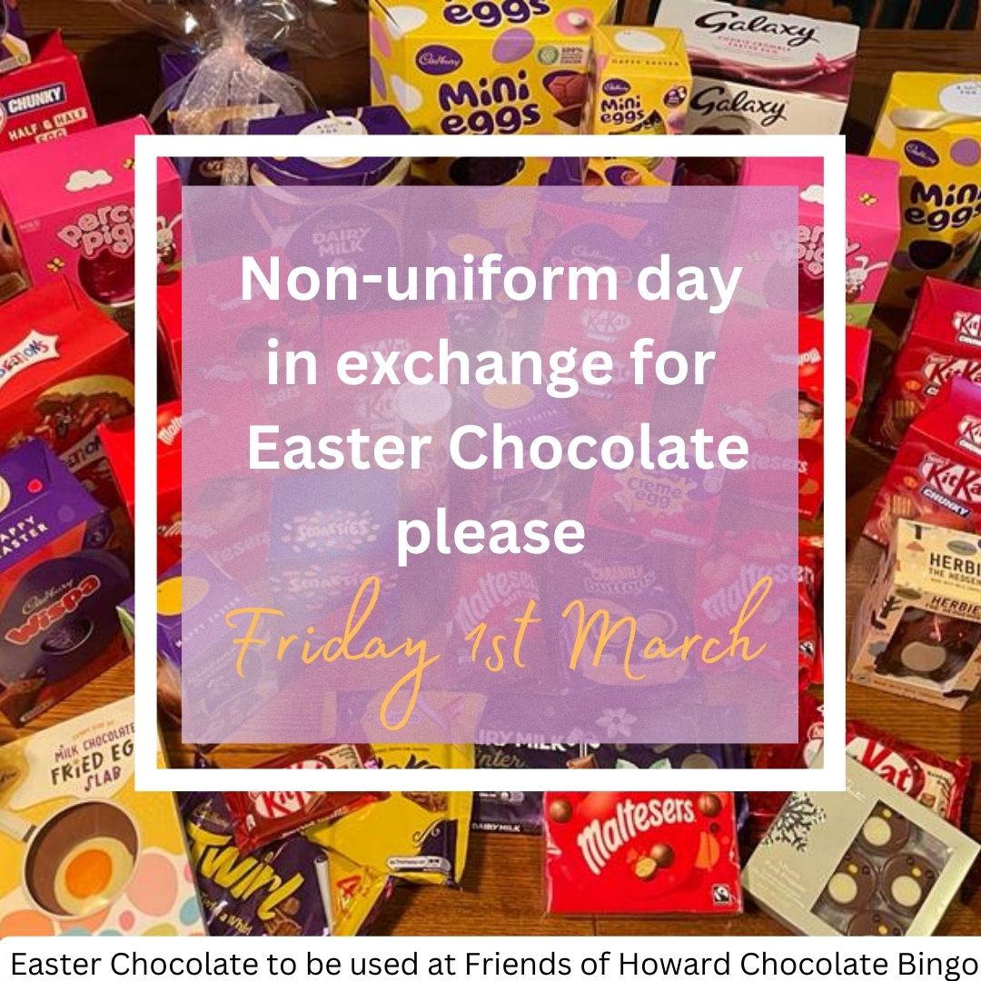 Image of Non-uniform day in Exchange for Easter Chocolate