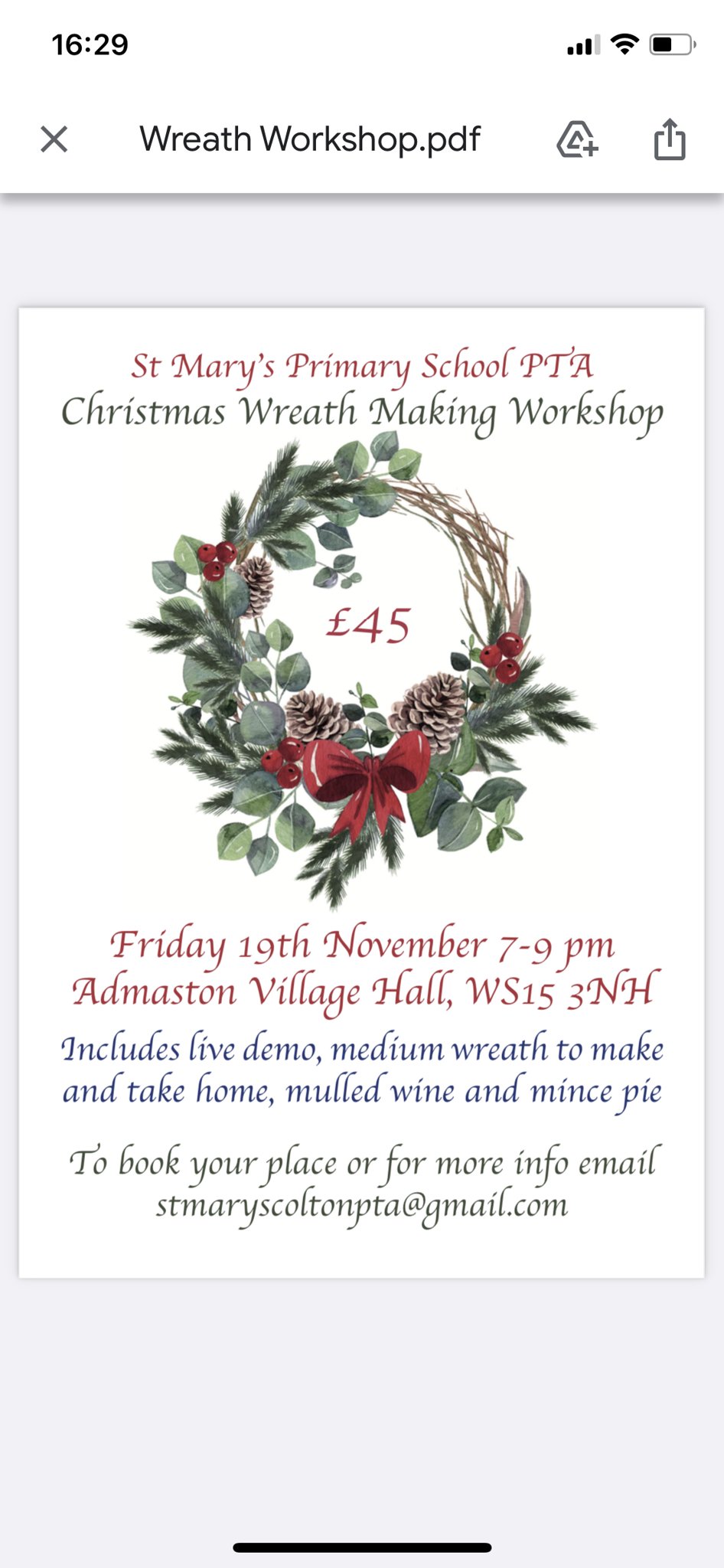 Image of Christmas  Wreath Making Workshop