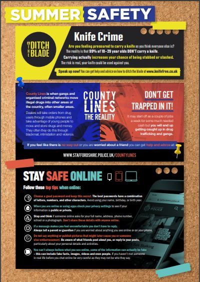 Image of Summer Safety digital flyer from the Police 
