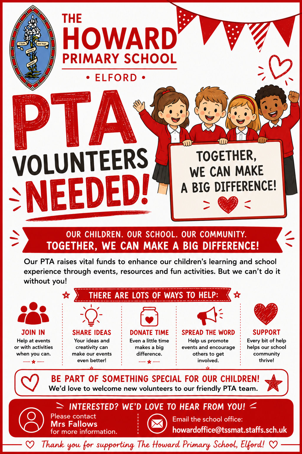 Image of PTA Volunteers needed !