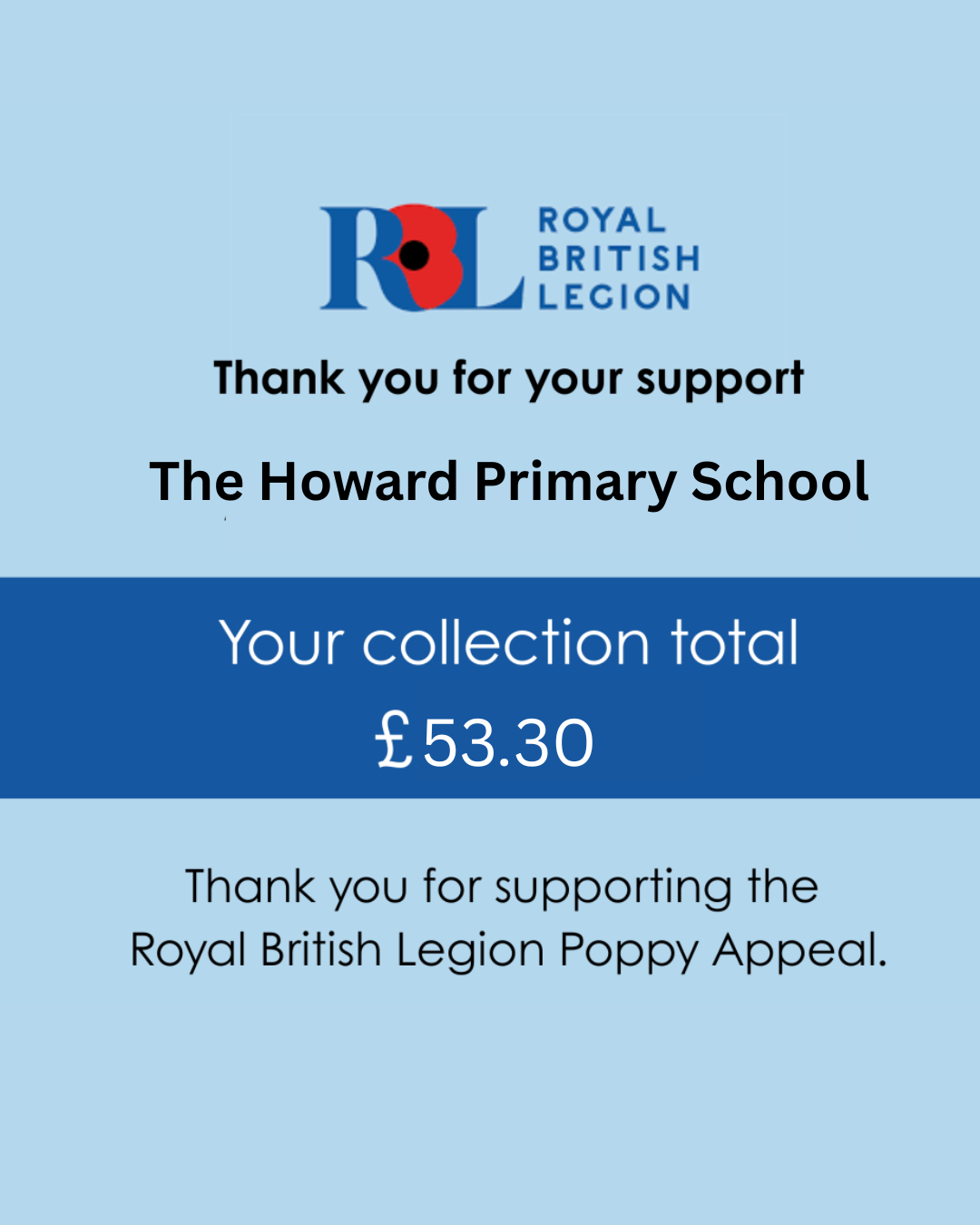 Image of Thank  you from the Royal British Legion