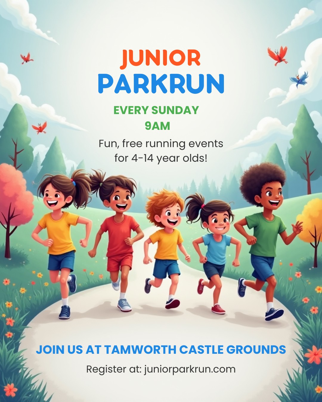 Image of Junior Park Run Tamworth Castle Grounds every Sunday 9am !