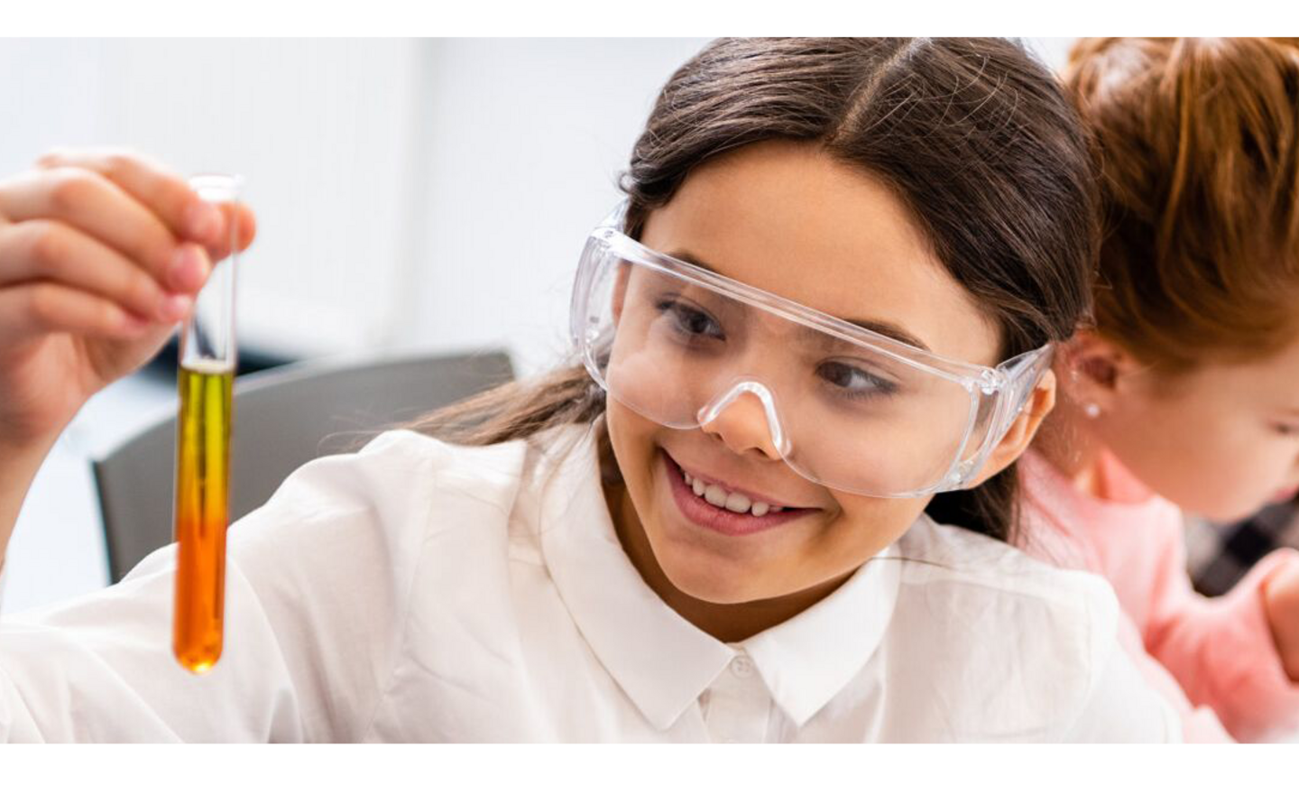 Child in a science lab 