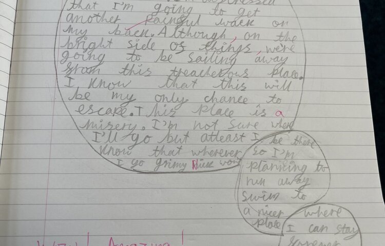 Image of English-Street Child Descriptive Writing