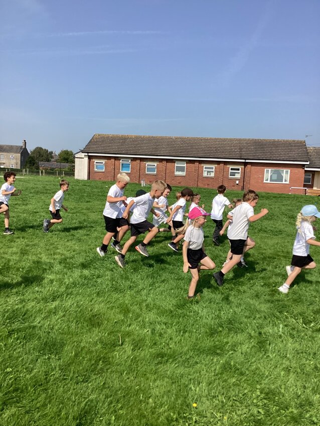 Image of Year 1 and 2's first PE lesson of the year...