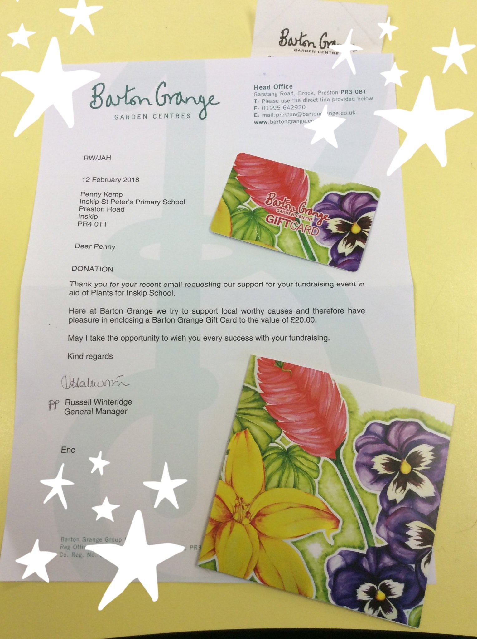 Image of Thank you Barton Grange